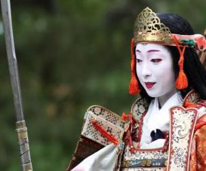 пазл Женский самурая, воина женщина с катана